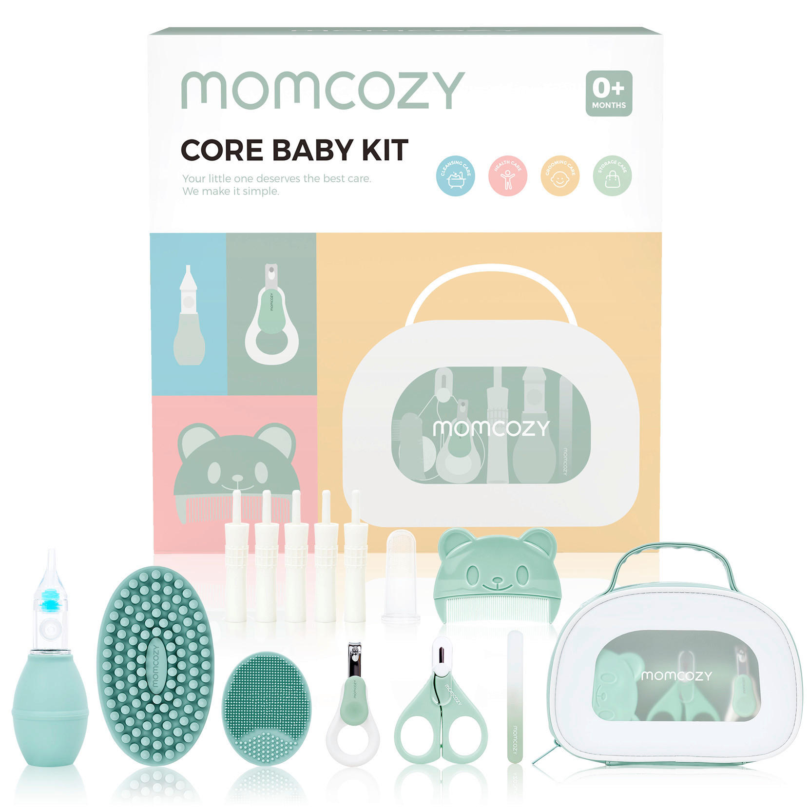 NASEN-NÄGEL- OHRENREINIGER  9-teilig Babypflege  - Weiß, Basics, Kunststoff (23,1/12,2/23,7cm) - Momcozy