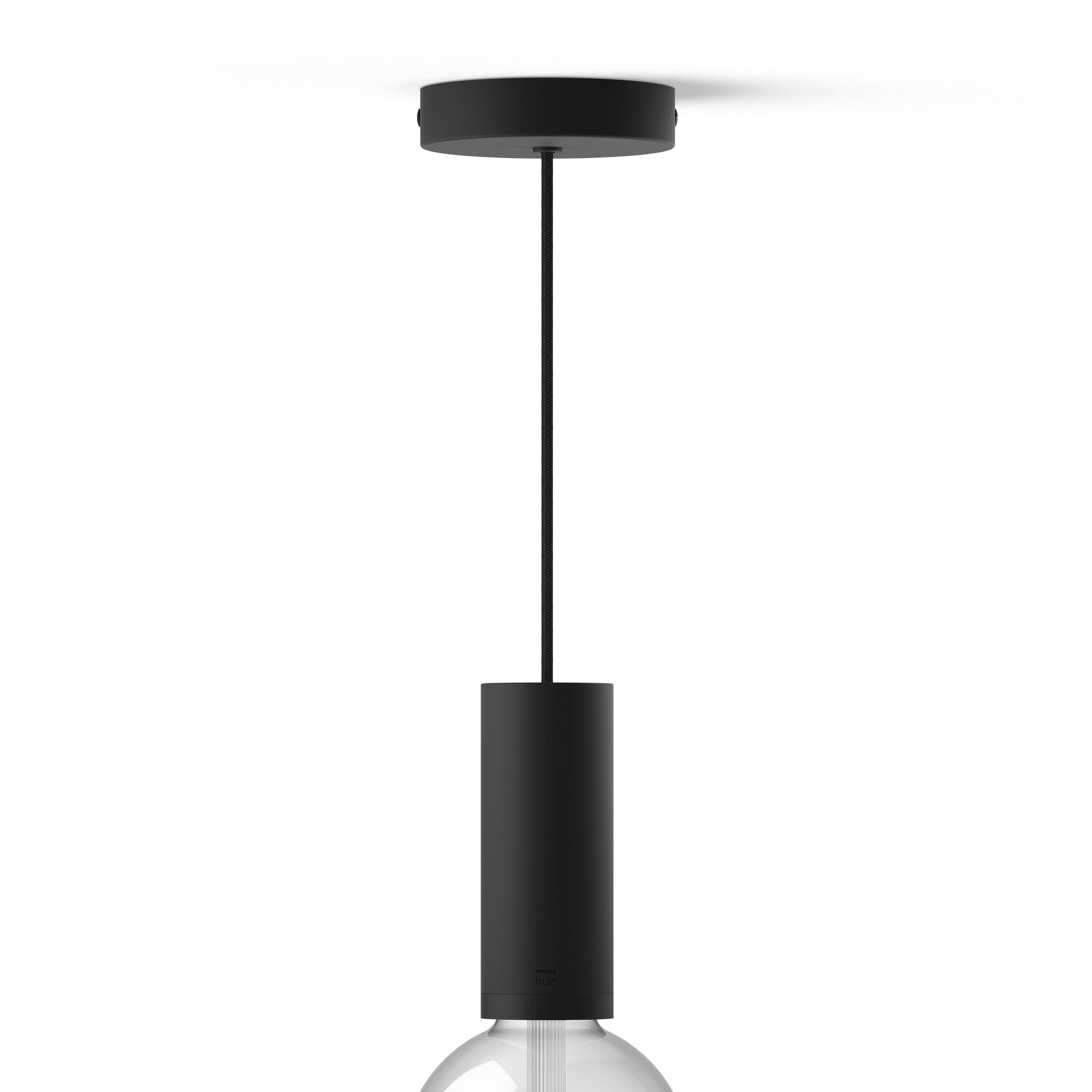 SCHNURPENDEL 11,5/5,78/25 cm    - Schwarz, Basics, Metall (11,5/5,78/25cm) - Philips HUE