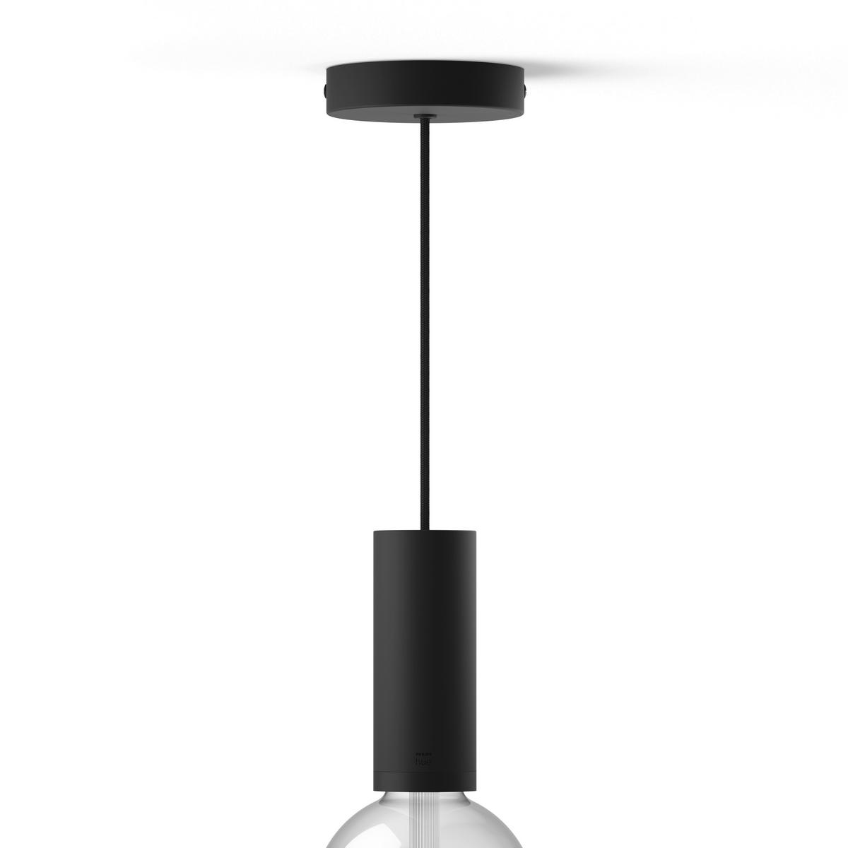 SCHNURPENDEL 11,5/5,78/25 cm    - Schwarz, Basics, Metall (11,5/5,78/25cm) - Philips HUE