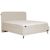 POLSTERBETT 180/200 cm,  in Sandfarben, gepolstertes Kopfteil, Lattenroste, Matratzen, H2 + H3 = mittel + fest  - Sandfarben/Schwarz, MODERN, Holz/Textil (180/200cm) - Joop!