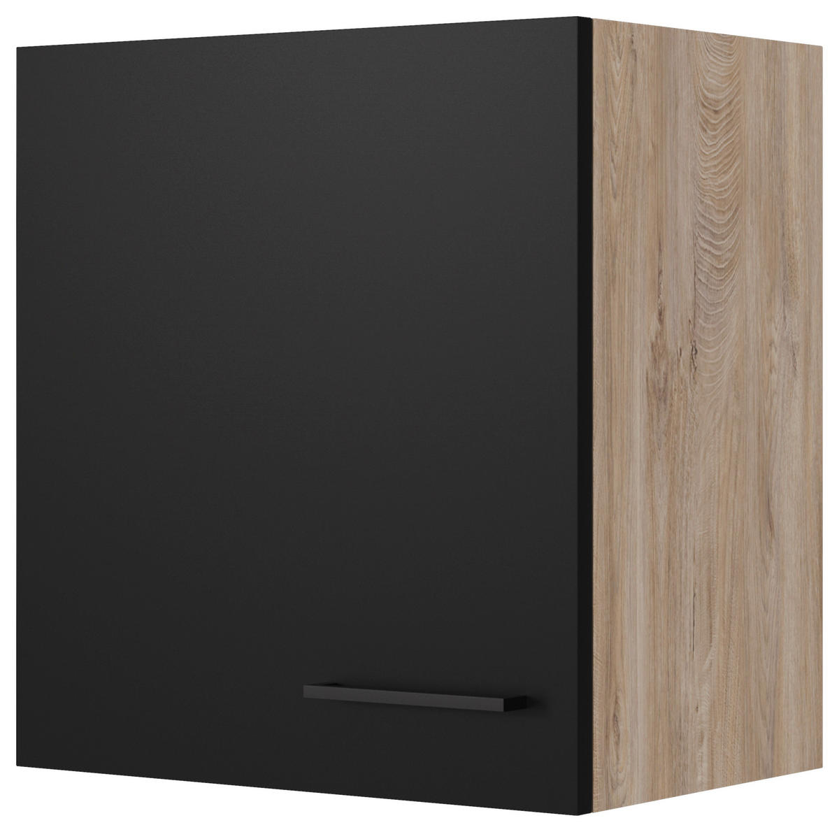 KÜCHENOBERSCHRANK 50/54,8/32 cm  in Schwarz, Eichefarben  - Eichefarben/Schwarz, KONVENTIONELL, Holzwerkstoff/Metall (50/54,8/32cm) - FlexWell