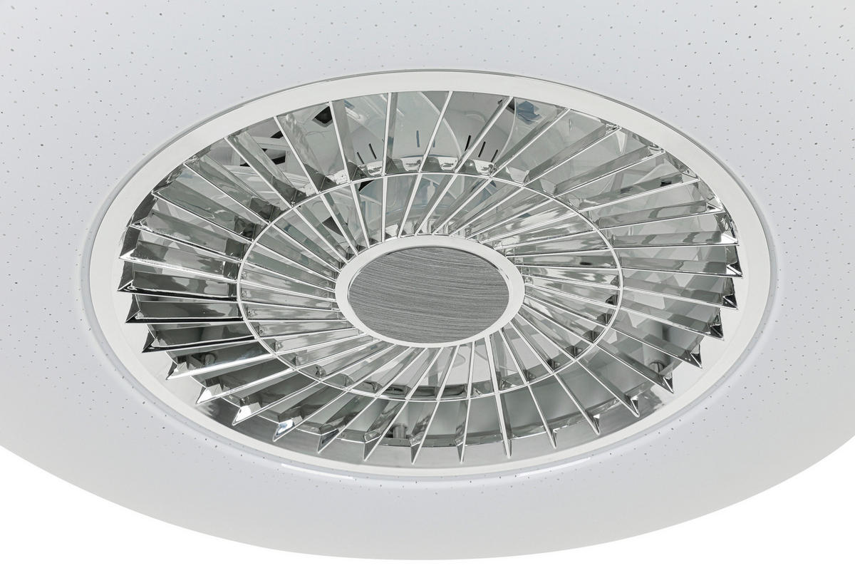 DECKENVENTILATOR - Chromfarben/Weiß, Trend, Kunststoff/Metall (58/14,5cm) - Mican