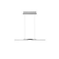 LED-HÄNGELEUCHTE 87/13/150 cm  - Nickelfarben, Design, Metall (87/13/150cm) - Hell