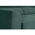 ECKSOFA Waldgrün Feincord  - Waldgrün/Schwarz, Design, Textil/Metall (205/280cm) - Xora
