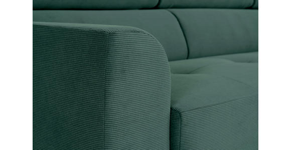 ECKSOFA Waldgrün Feincord - Waldgrün/Schwarz, Design, Textil/Metall (205/280cm) - Xora