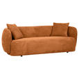 BIGSOFA Flachgewebe Kupferfarben  - Schwarz/Kupferfarben, KONVENTIONELL, Kunststoff/Textil (228/73/103cm) - Ambia Home