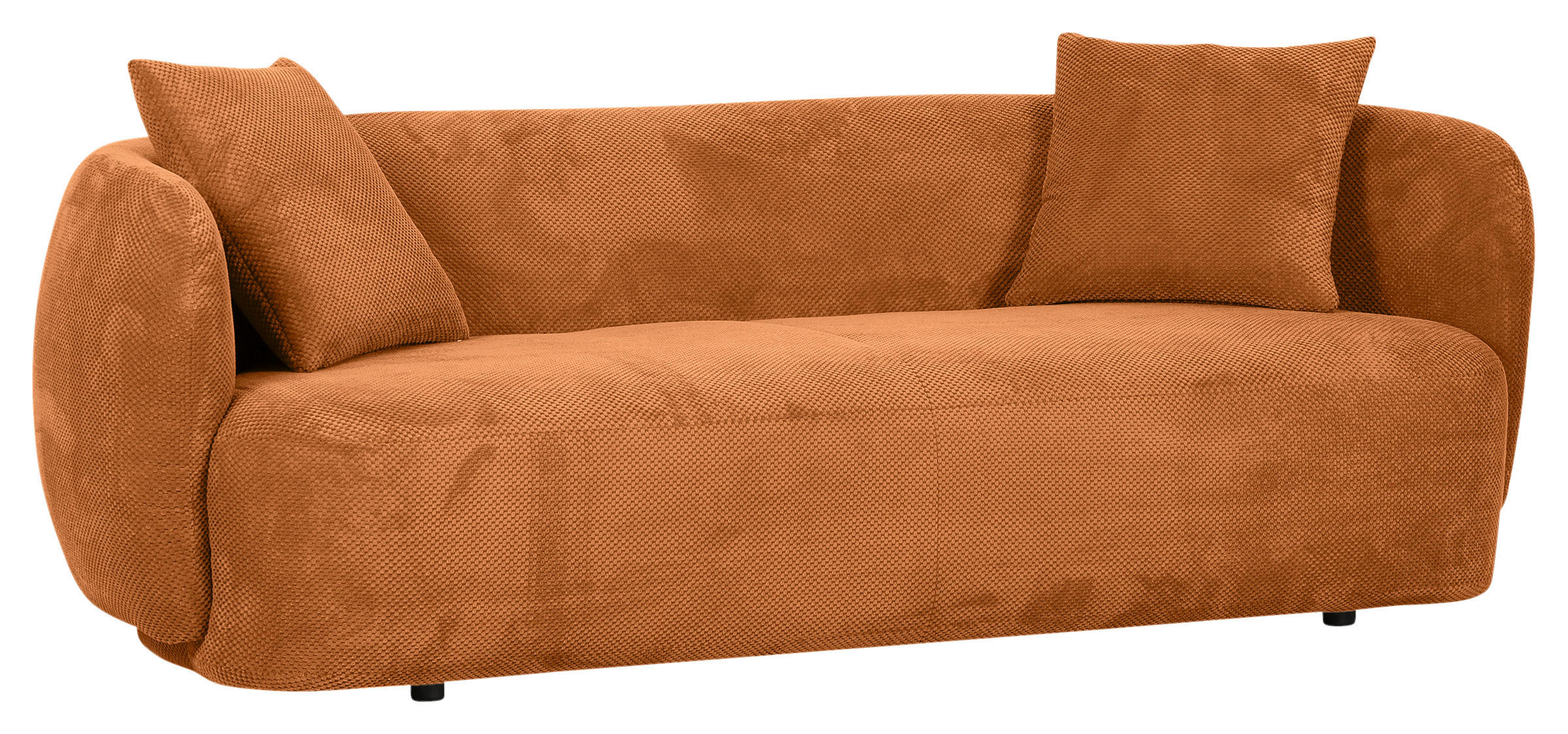 BIGSOFA in Flachgewebe Kupferfarben  - Schwarz/Kupferfarben, Konventionell, Kunststoff/Textil (228/73/103cm) - Ambia Home