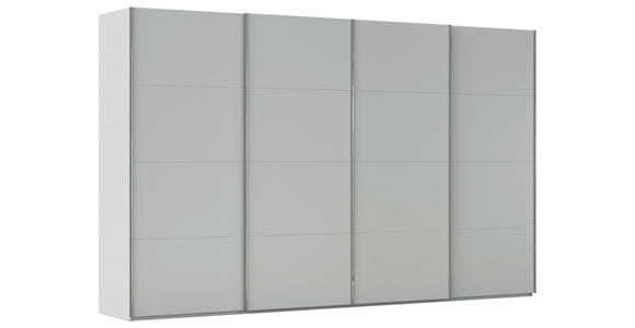 SCHWEBETÜRENSCHRANK  in Seidengrau  - Chromfarben/Seidengrau, Design, Holzwerkstoff/Metall (361/223/68cm) - Novel