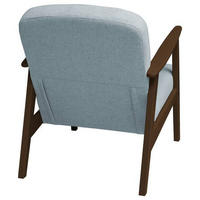 SESSEL Webstoff Dunkelbraun, Pastellblau    - Pastellblau/Dunkelbraun, Natur, Holz/Textil (63/78/78cm) - Livetastic