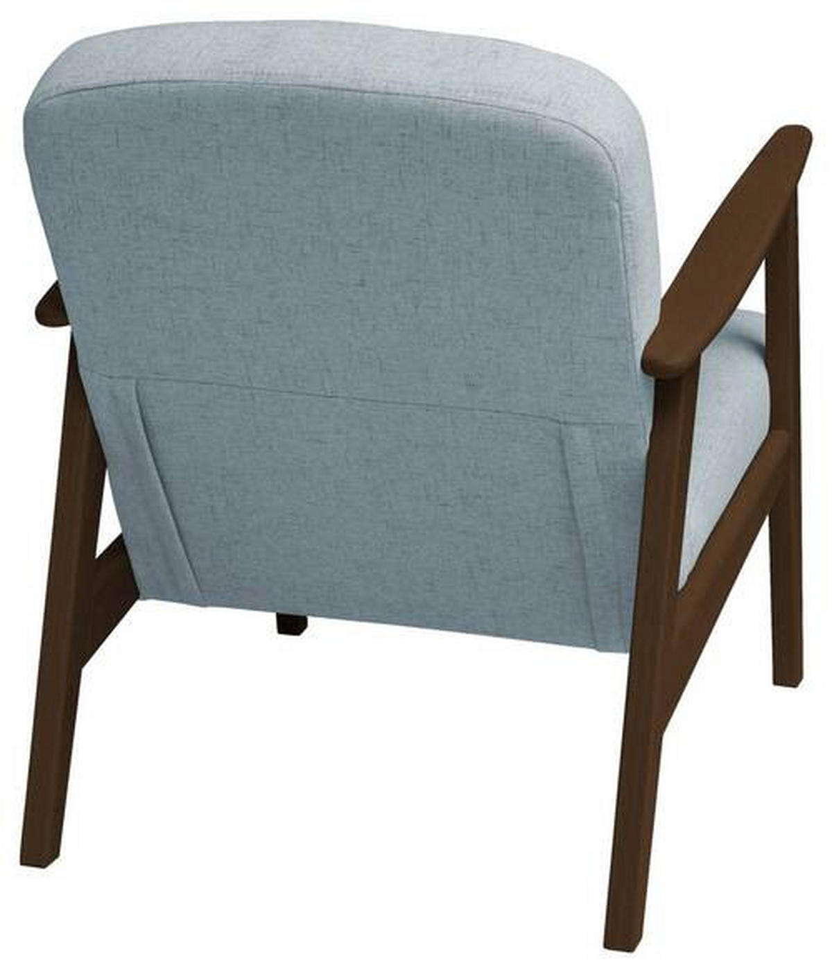SESSEL in Webstoff Pastellblau, Dunkelbraun  - Pastellblau/Dunkelbraun, Natur, Holz/Textil (63/78/78cm) - Livetastic