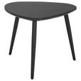 COUCHTISCHSET Akazie vollmassiv 74/68/45 cm Freiform Schwarz  - Schwarz, Design, Holz/Metall (74/68/45cm) - Carryhome