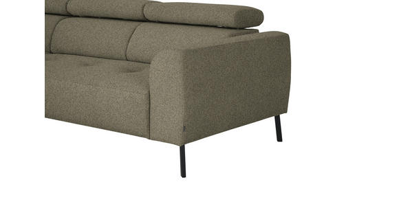 ECKSOFA in Struktur Hellbraun 205/280 cm - Hellbraun/Schwarz, Design, Textil/Metall (205/280cm) - Xora