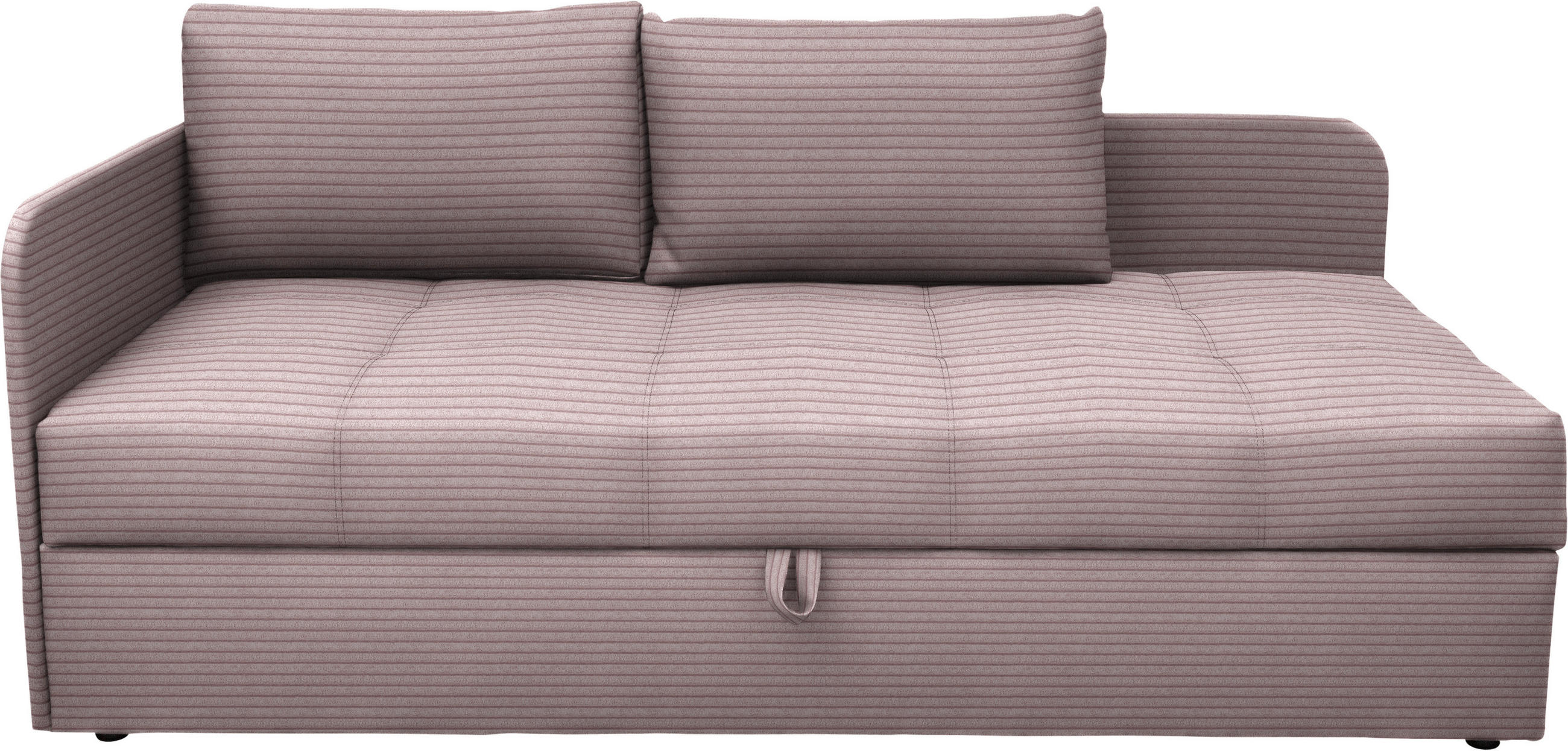 LIEGE Cord Hellrosa  - Hellrosa/Schwarz, Basics, Kunststoff/Textil (95/90/205cm) - Xora