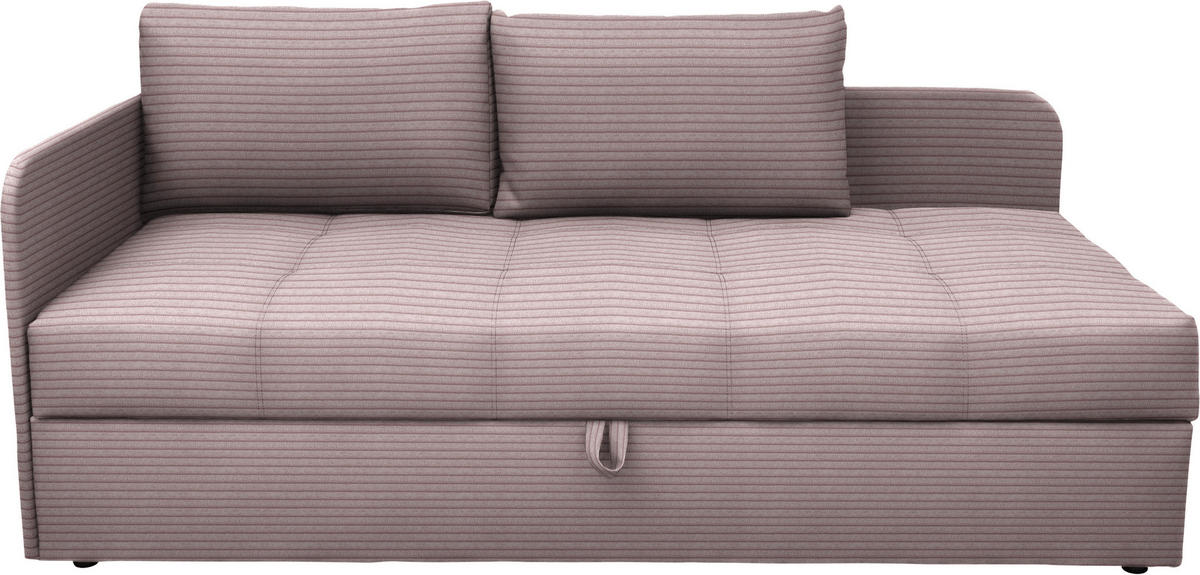 LIEGE Cord Hellrosa  - Hellrosa/Schwarz, Basics, Kunststoff/Textil (95/90/205cm) - Xora