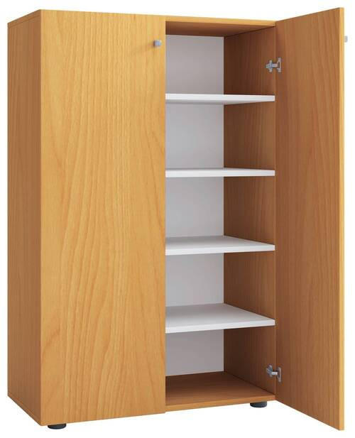 SKOSKÅP i 70/110/39 cm - bokfärgad/grå, Klassisk, trämaterial/plast (70/110/39cm) - MID.YOU