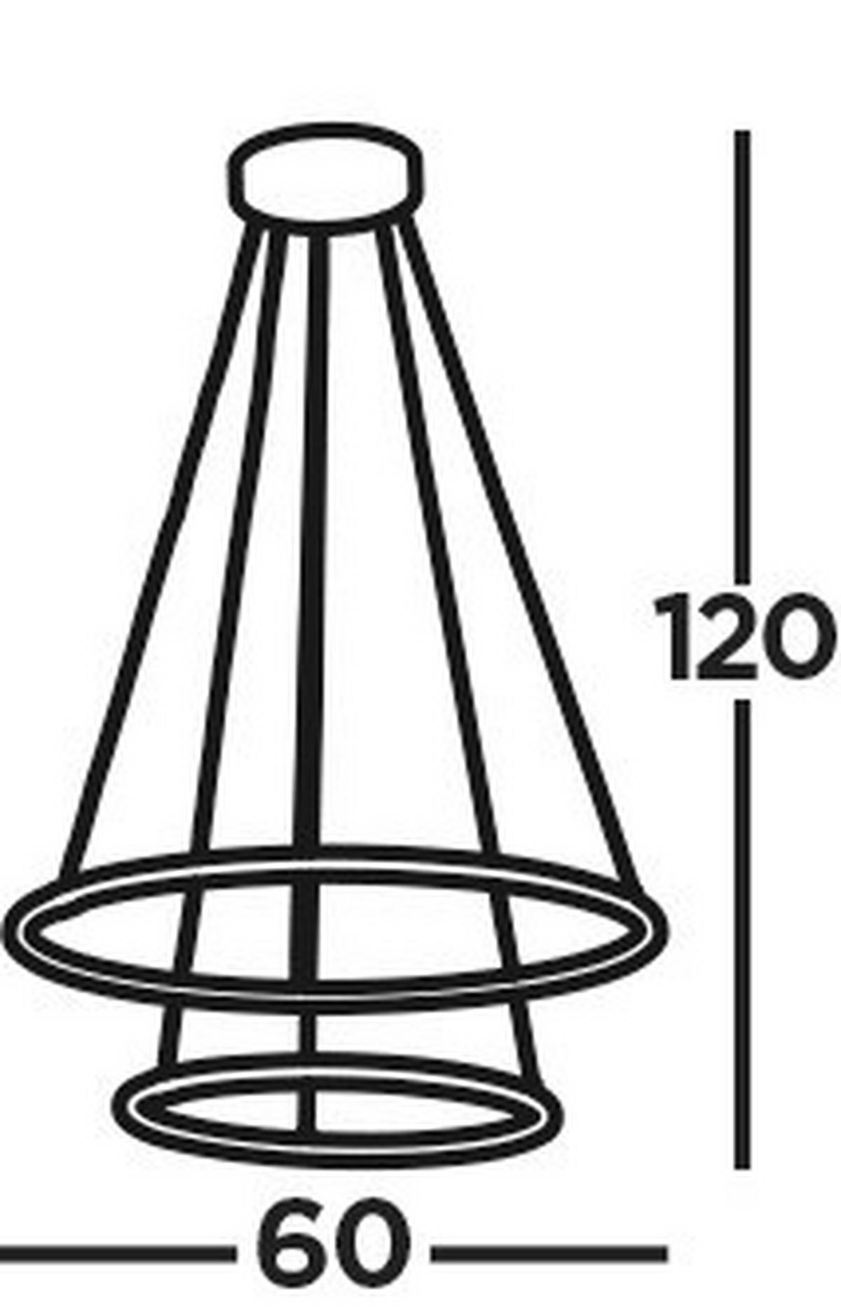 LED-PENDELLEUCHTE Revolve 59/120 cm   - Schwarz/Weiß, MODERN, Kunststoff/Metall (59/120cm) - Searchlight