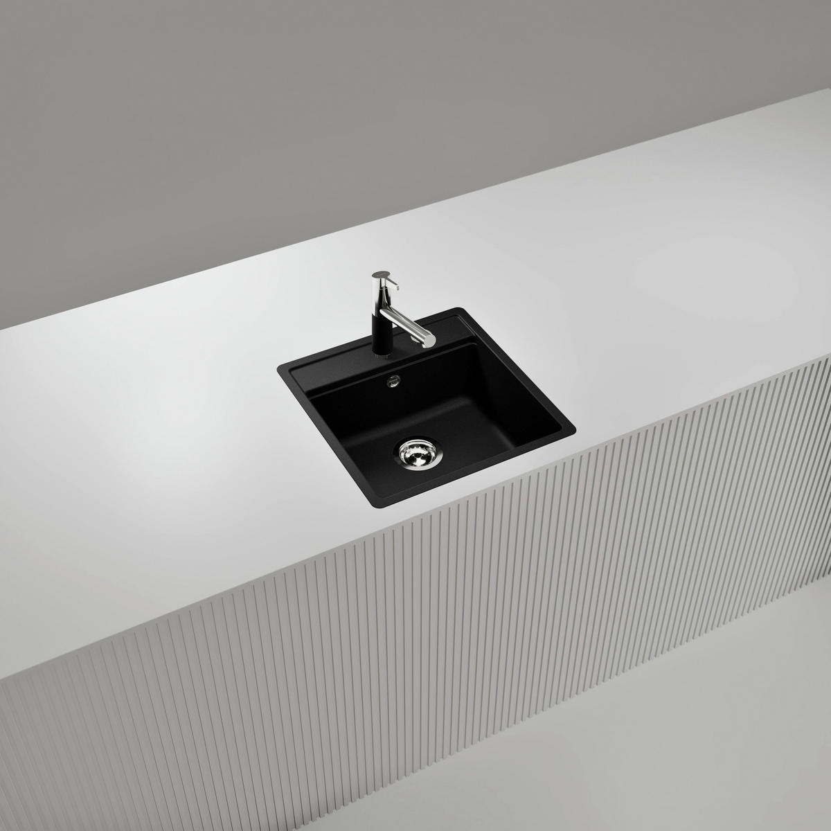 SPÜLE MONN100SFBMAG  - Dunkelgrau, Basics, Stein (49/29/51cm) - Schock