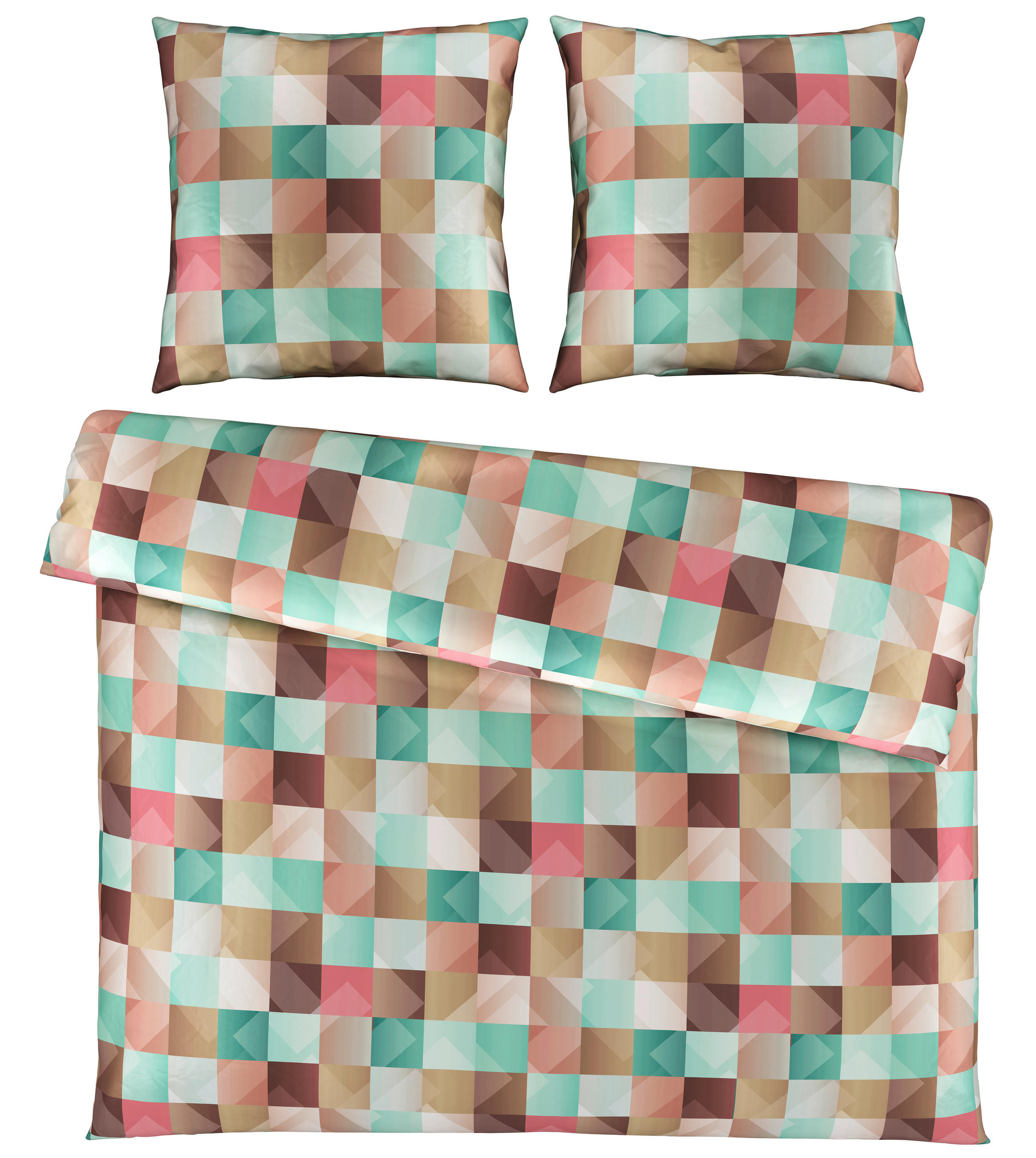 BETTWÄSCHE Javerdat Satin 200/200 cm  - Grün, KONVENTIONELL, Textil (200/200cm) - Novel
