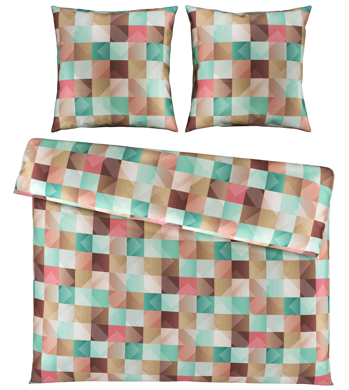 BETTWÄSCHE Javerdat Satin 200/200 cm  - Grün, KONVENTIONELL, Textil (200/200cm) - Novel