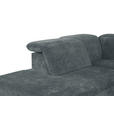 ECKSOFA Grau Chenille Kopfteilverstellung, Sitztiefenverstellung  - Schwarz/Grau, Design, Textil/Metall (243/307cm) - Xora