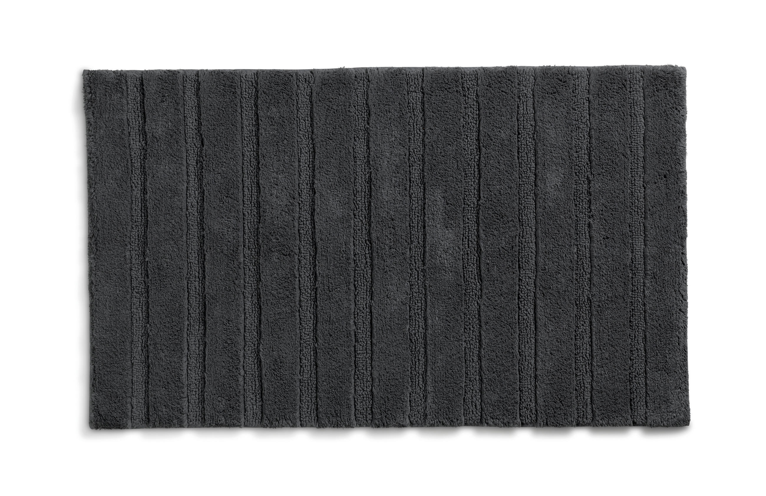 BADEMATTE Grau  - Grau, KONVENTIONELL, Textil (80/50/1,6cm) - Kela