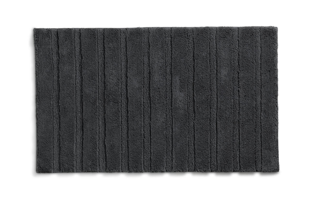 BADEMATTE Grau  - Grau, KONVENTIONELL, Textil (80/50/1,6cm) - Kela