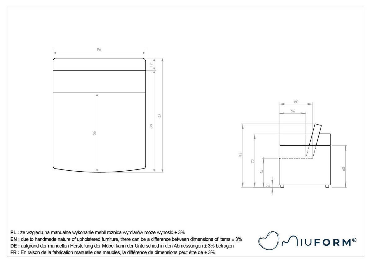 SOFAELEMENT  in Gelb  - Gelb/Schwarz, Design, Textil (96/94/96cm) - MID.YOU