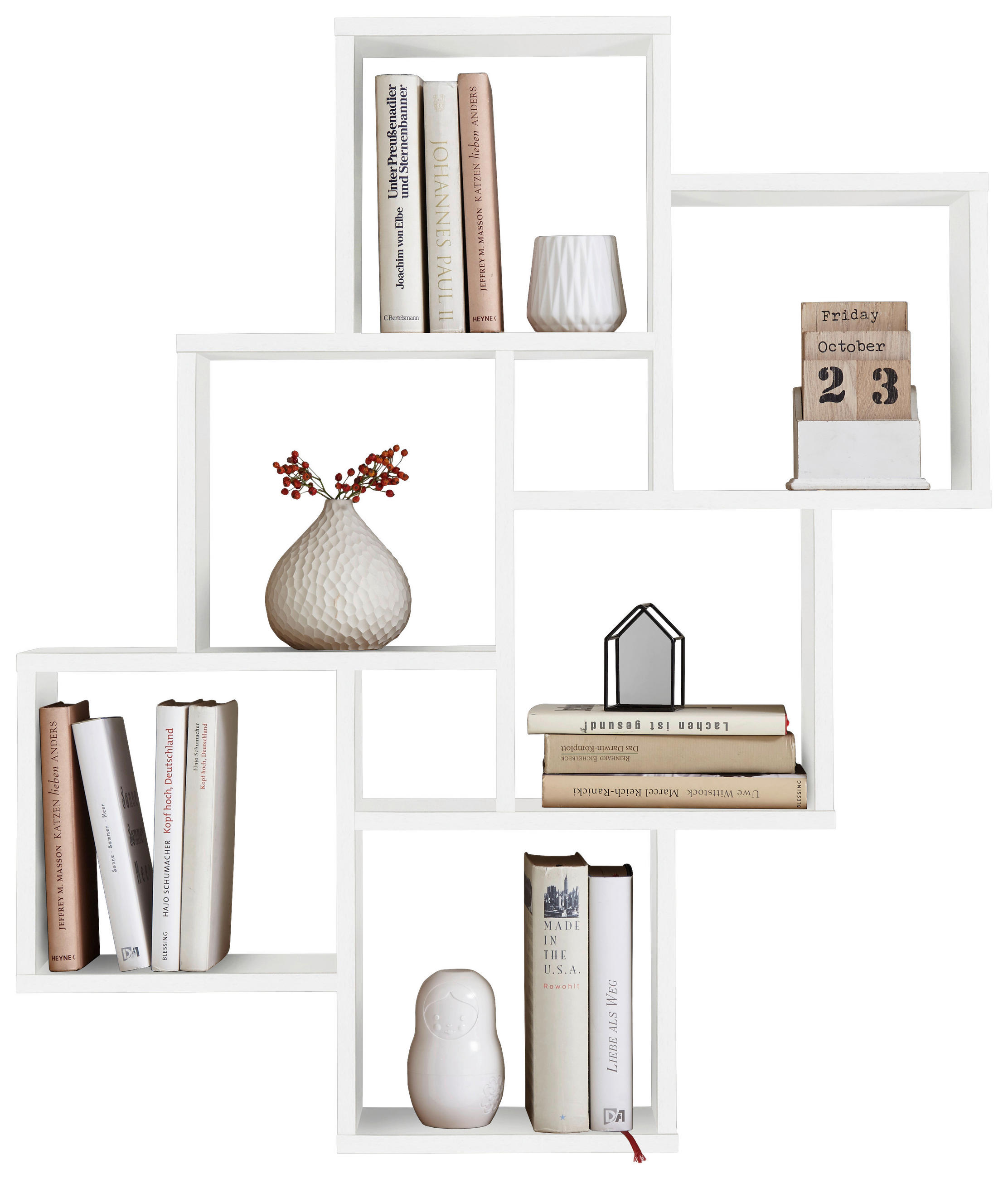 WANDREGAL Weiß  - Weiß, KONVENTIONELL, Holzwerkstoff (82/95/16cm) - MID.YOU