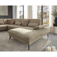 WOHNLANDSCHAFT in Webstoff Beige  - Beige/Schwarz, Design, Textil/Metall (208/354/157cm) - Dieter Knoll