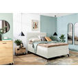 BOXSPRINGBETT 140/200 cm  in Greige  - Greige/Schwarz, Design, Textil/Metall (140/200cm) - Esposa