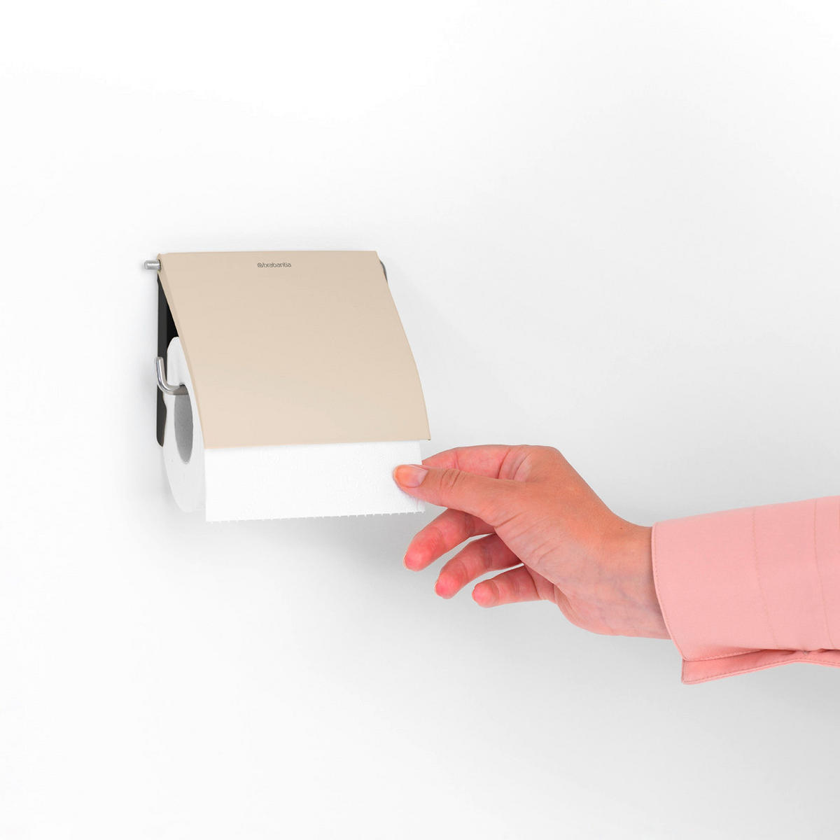 TOALETTPAPPERSHÅLLARE  i metall ReNew  - beige, Basics, metall (13,2/12,3/1,7cm) - Brabantia