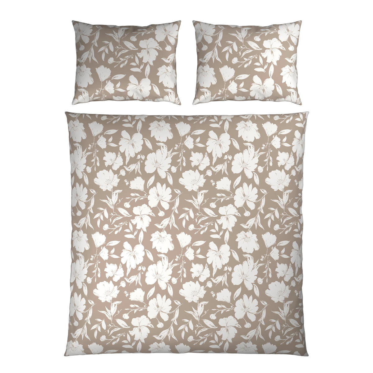 POSTELJINA SA DVA LICA Mavie 200/200 cm saten sivobraon  - sivobraon, Konvencionalno, tekstil (200/200cm) - Novel