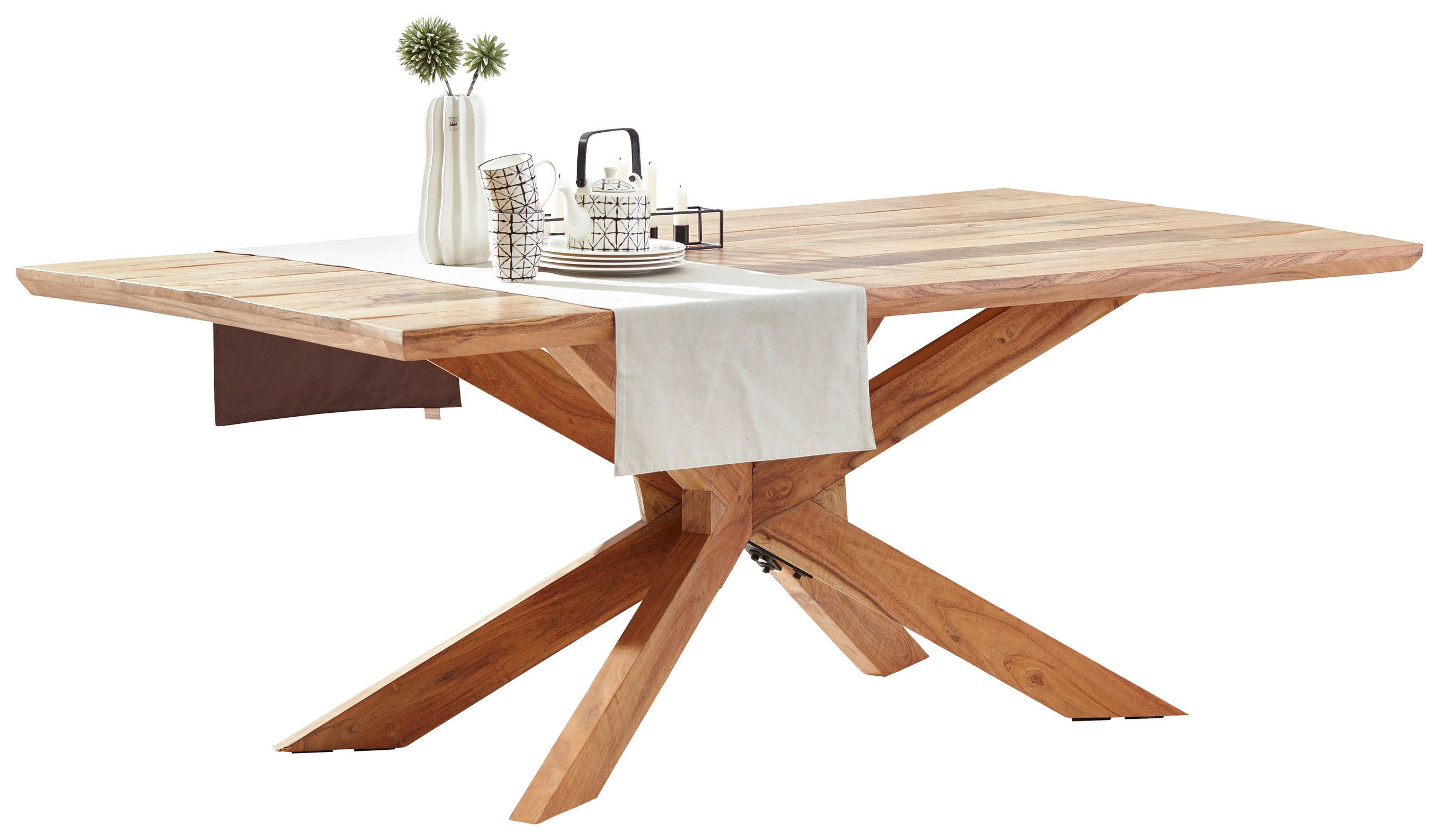 JEDÁLENSKÝ STÔL, akácia, farby duba, 200/100/76 cm - farby duba, Natur, drevo (200/100/76cm) - Hom`in