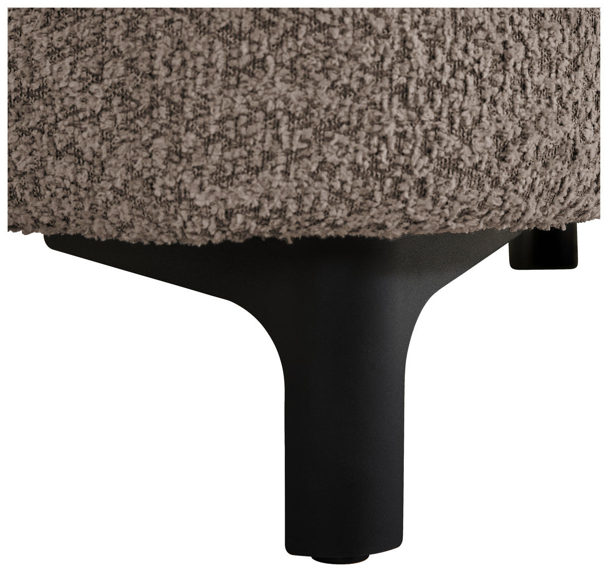 3-SITZER-SOFA  in Chenille Taupe  - Taupe/Schwarz, KONVENTIONELL, Textil/Metall (228/84/99cm) - Carryhome