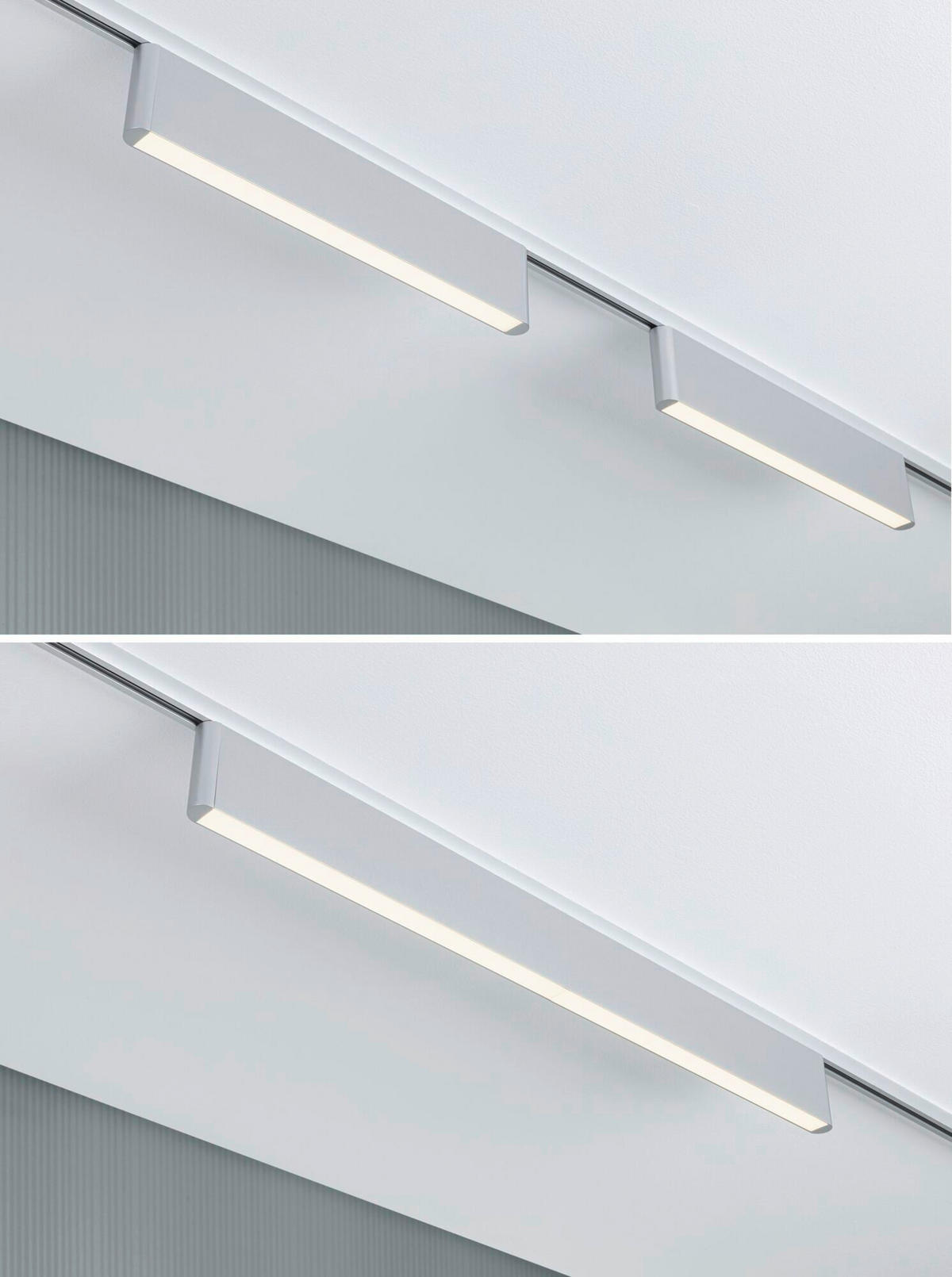 SCHIENENSYSTEM-STRAHLER 37,2/7,4/2,3 cm  - Chromfarben, Basics, Metall (37,2/7,4/2,3cm) - Paulmann