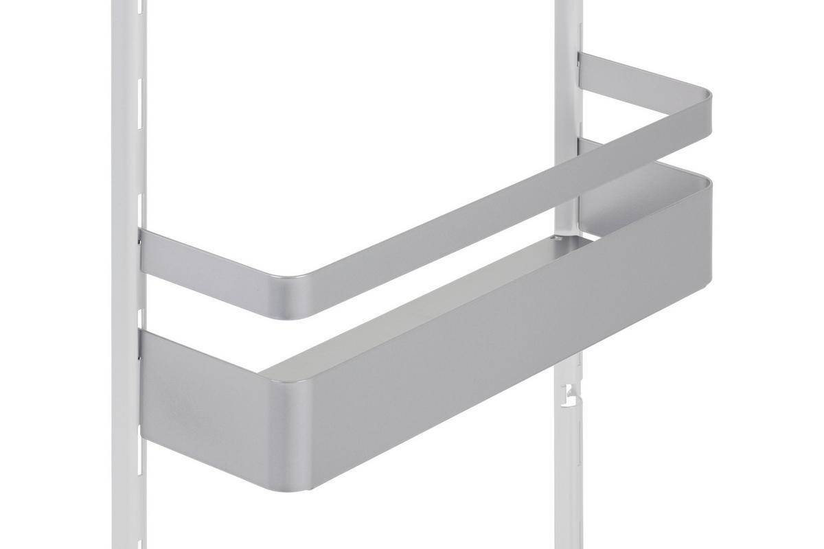 MEHRZWECKSCHRANK 120/206,2/58 cm  in Hellgrau  - Hellgrau/Schwarz, Basics, Holzwerkstoff/Metall (120/206,2/58cm) - Impuls