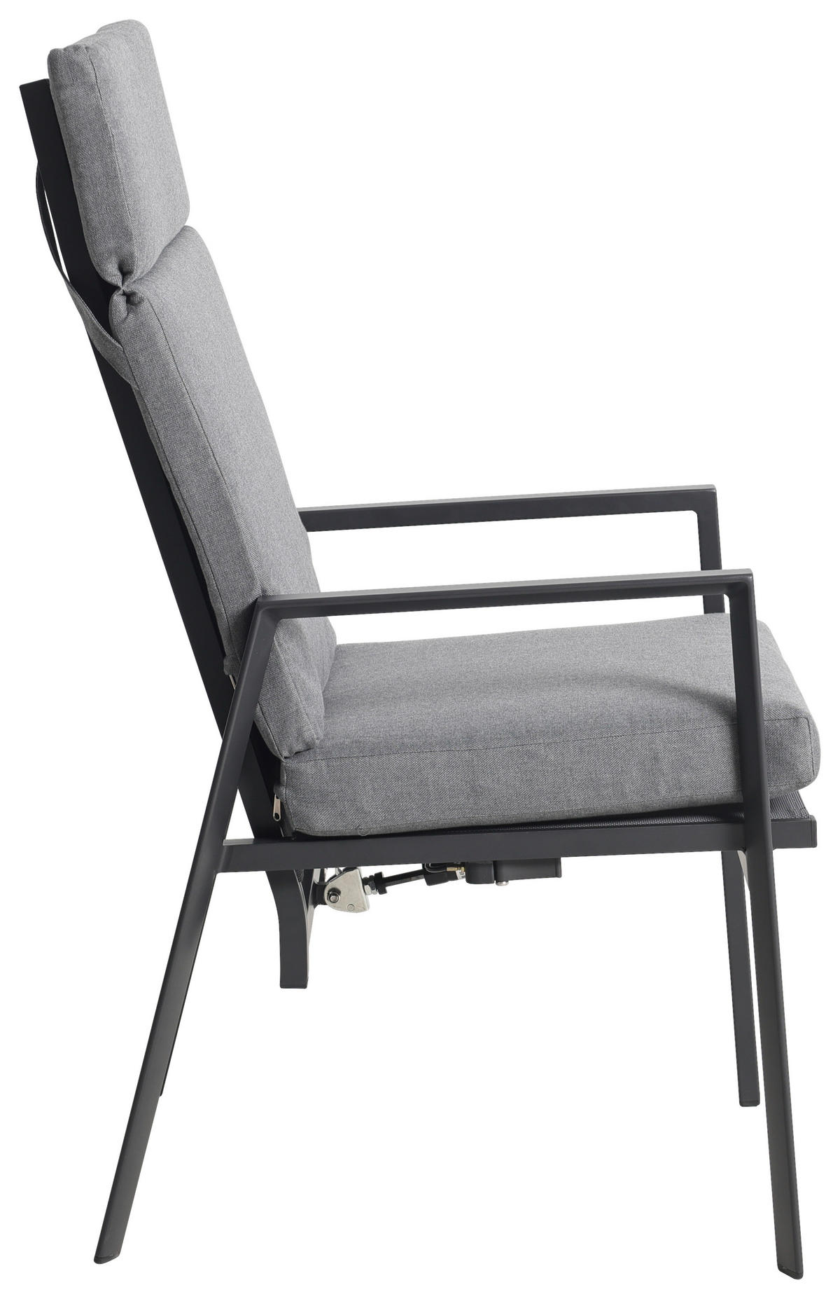 GARTENSESSEL Aluminium Grau  - Grau, Design, Textil/Metall (56,5/105/69,5cm) - Ambia Garden