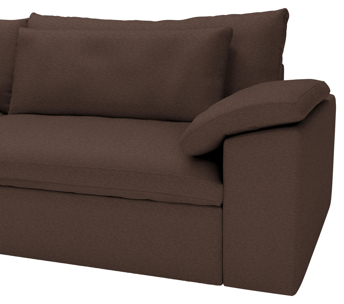 ECKSOFA  Chenille Braun  - Schwarz/Braun, Modern, Kunststoff/Textil (198/306cm) - Carryhome