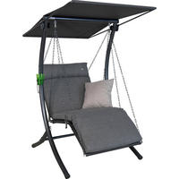 HOLLYWOODSCHAUKEL 100/160/145 cm Grau, Dunkelgrau  - Dunkelgrau/Anthrazit, Basics, Textil/Metall (100/160/145cm) - Boxxx