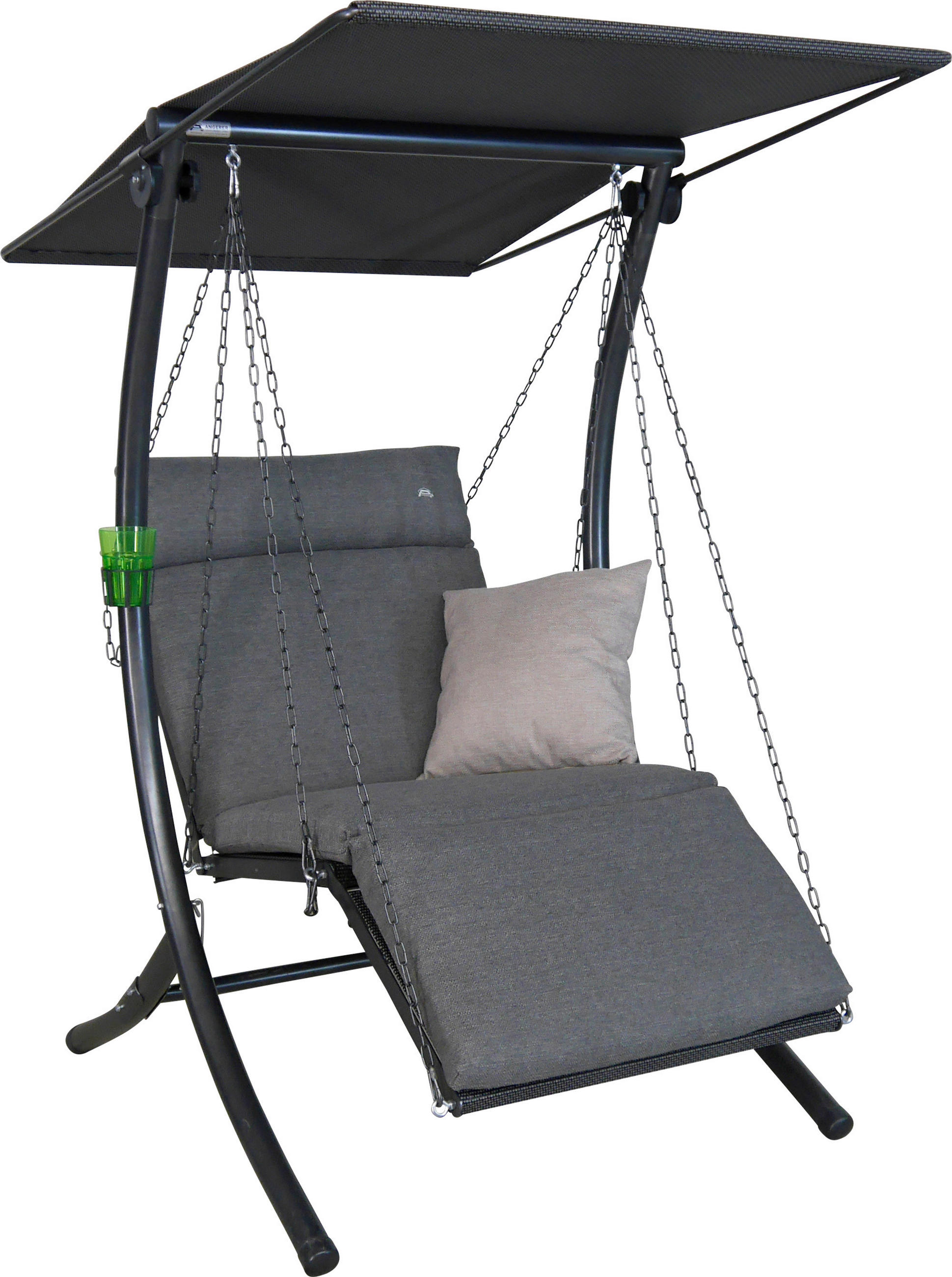 Boxxx Hollywoodschaukel Grau, Dunkelgrau 100x160x145 cm