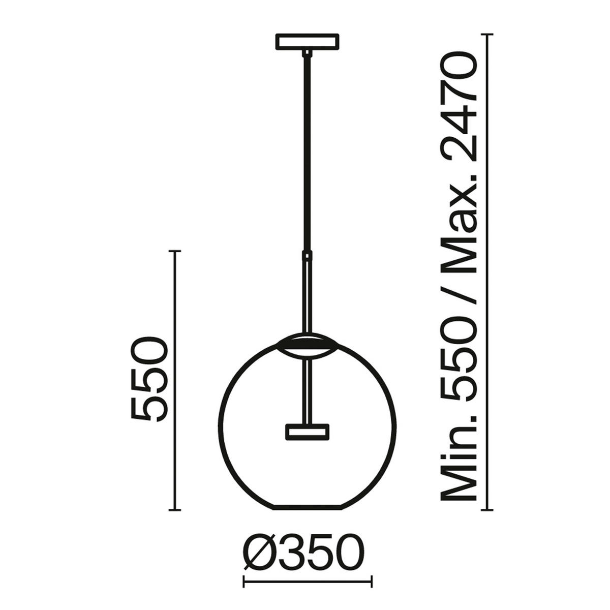 PENDELLEUCHTE 35/55/35 cm   - Goldfarben, Trend, Glas/Metall (35/55/35cm) - MAYTONI