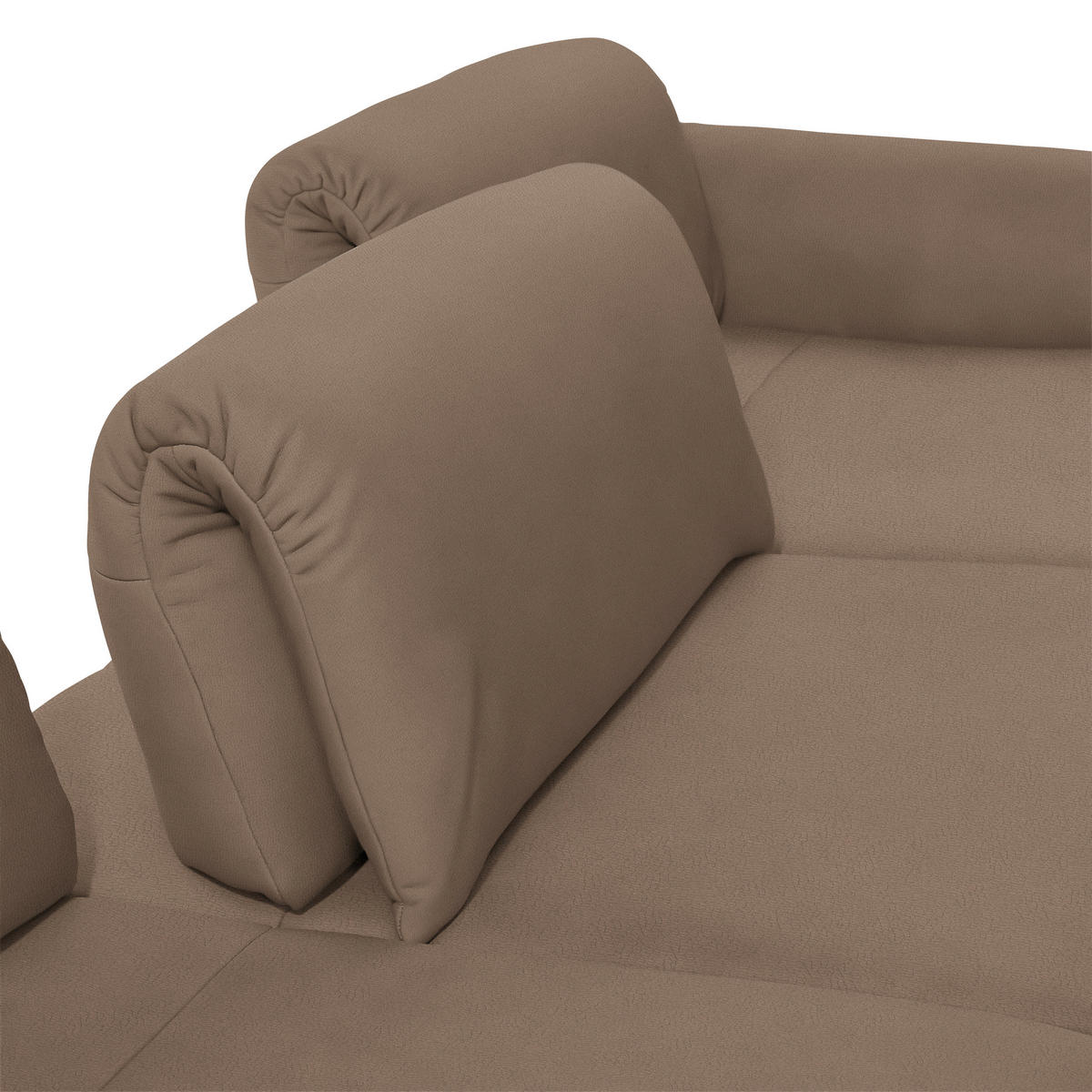 ECKSOFA in Echtleder Hellbraun  308/173 cm  - Hellbraun/Anthrazit, Design, Leder/Metall (308/173cm) - Joop!