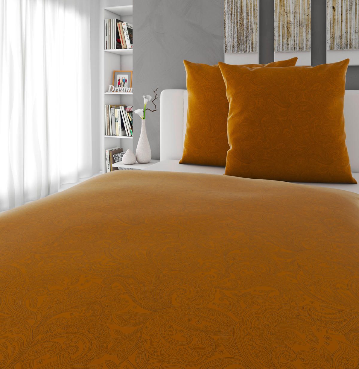 BETTWÄSCHE Satin 200/200 cm  - Goldfarben, Textil (200/200cm) - Novel