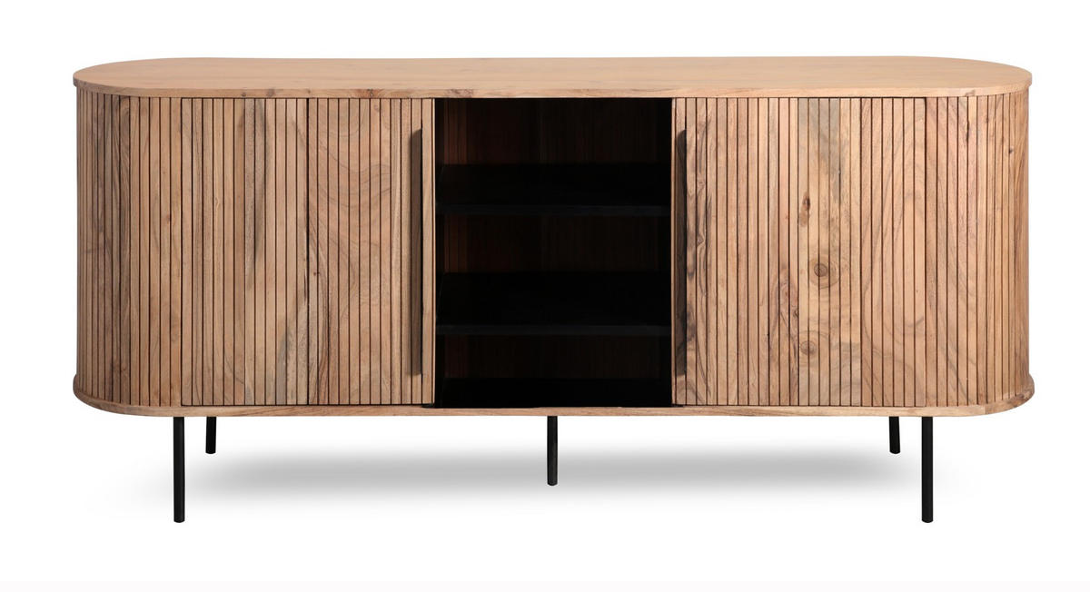 KOMMODE  in 175/80/40 cm  - Grau, KONVENTIONELL, Holz/Metall (175/80/40cm) - Livetastic