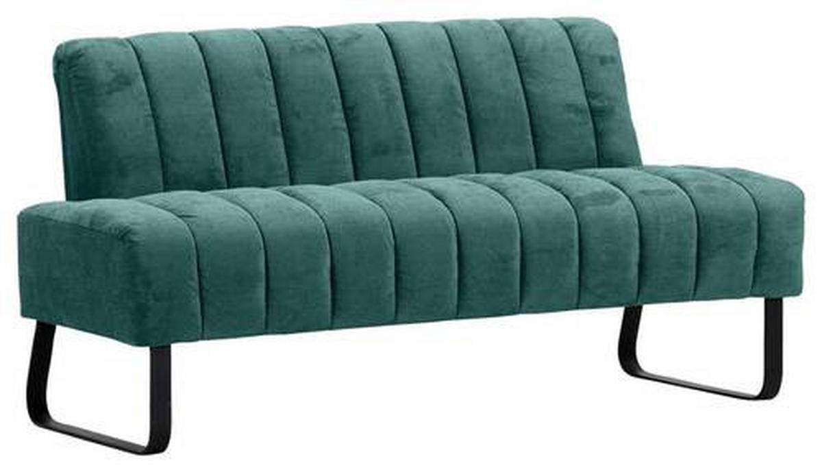 SITZBANK 175/87/77 cm  in Grün  - Schwarz/Grün, Design, Textil/Metall (175/87/77cm) - Novel