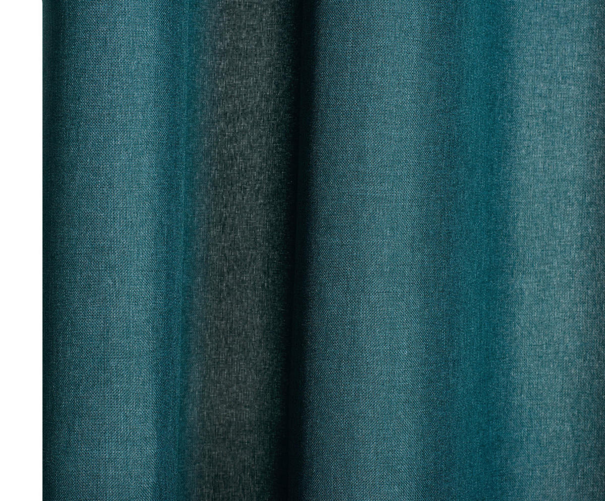 ÖSENSCHAL Linus blickdicht 140/245 cm   - Petrol, Basics, Textil (140/245cm)