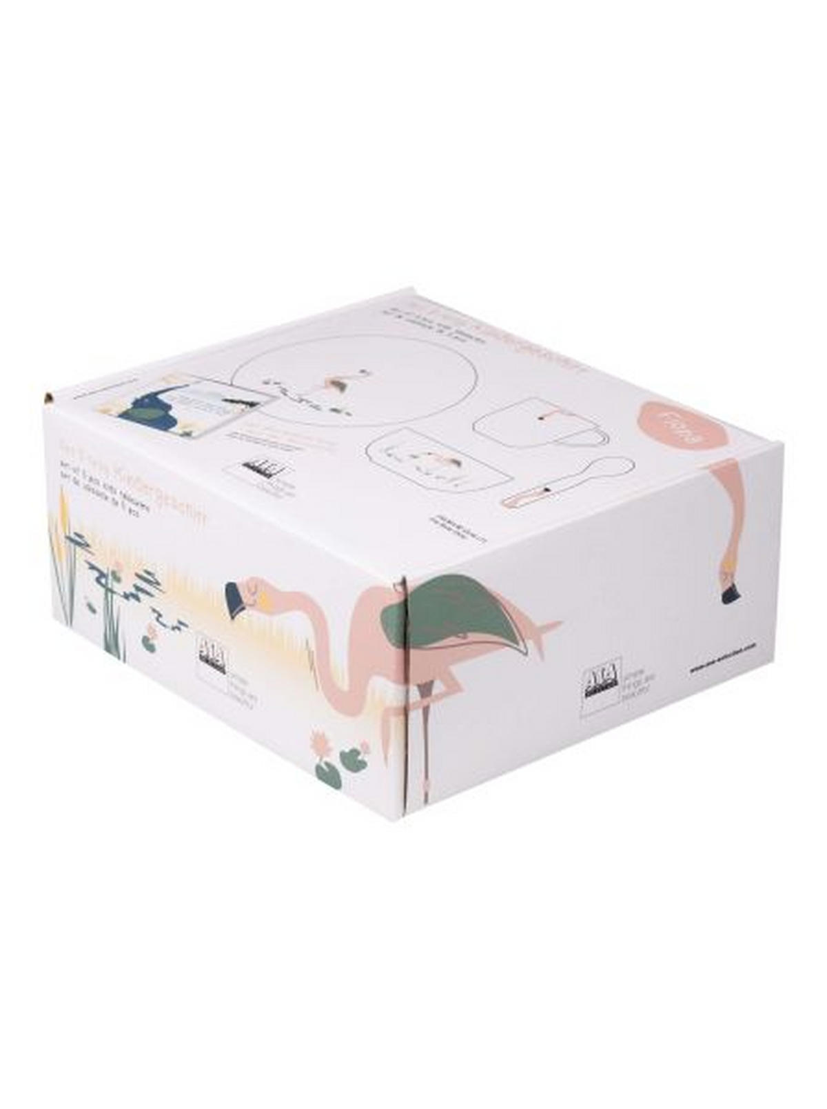 KINDERGESCHIRRSET KIDS, FIONA FLAMINGO Fine Bone China 4-teilig  - Rosa/Weiß, Basics, Keramik - ASA
