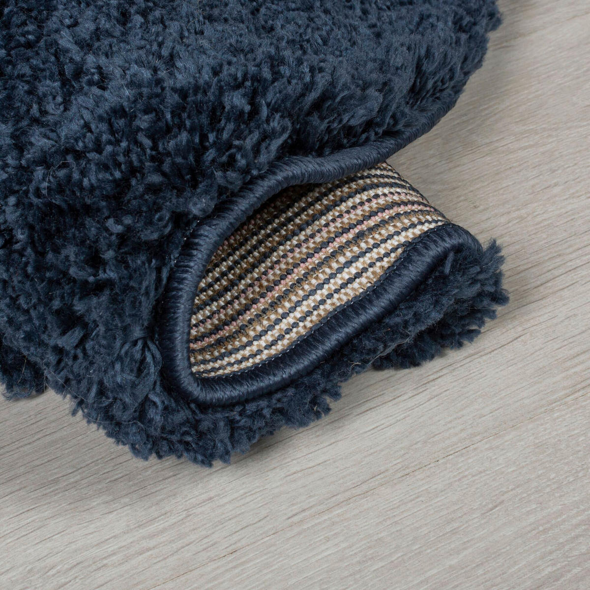 SHAGGY 133/133 cm Flair Rugs Blau, Dunkelblau  - Blau/Dunkelblau, Basics, Textil (133/133cm) - Xora
