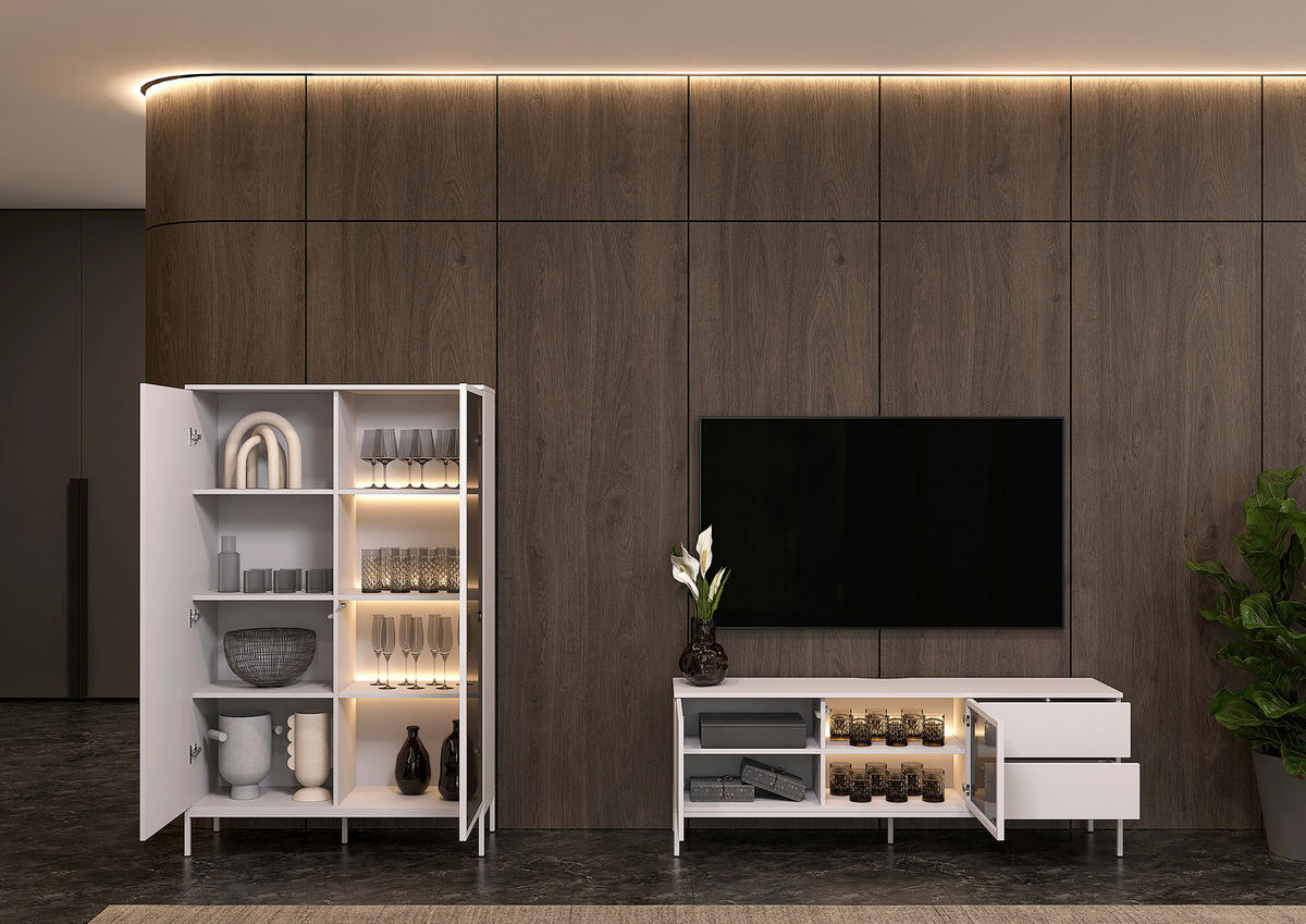 HIGHBOARD  103/167/38 cm  - Kaschmir, Konventionell, Glas/Holzwerkstoff (103/167/38cm) - Voleo
