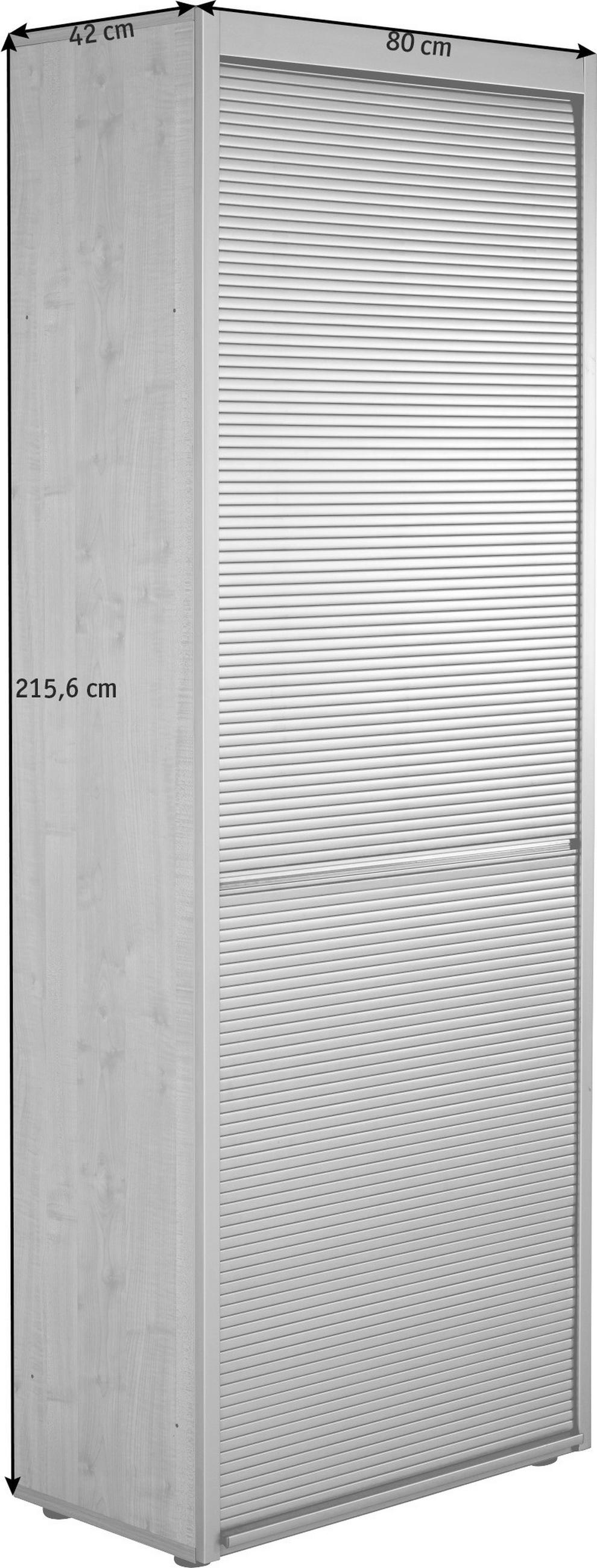 AKTENSCHRANK Alufarben, Buchefarben  - Buchefarben/Alufarben, KONVENTIONELL, Holzwerkstoff/Kunststoff (80/215,6/42cm) - Venda